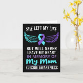 Zur Erinnerung an die Mama Suizidbewusstsein Karte (Gelbe Blume)