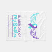 Zur Erinnerung an die Prävention von Bruderselbstm Fleecedecke (Vorderseite (Horizontal))