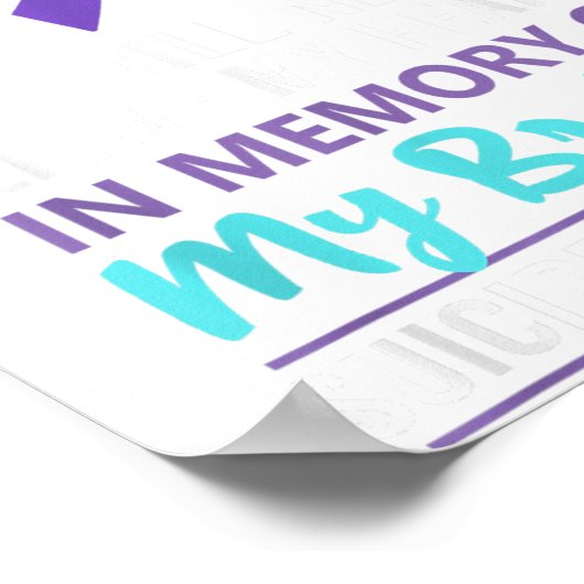 Zur Erinnerung an die Prävention von Bruderselbstm Poster (Ecke)