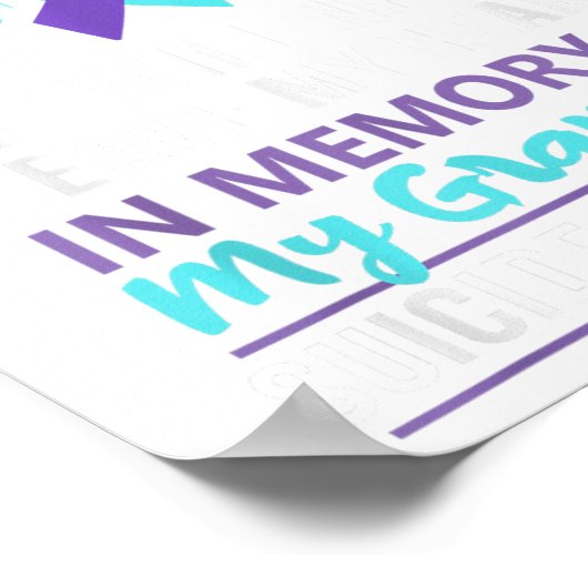 Zur Erinnerung an die Selbstmordverhütung Poster (Ecke)