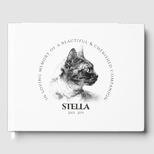 Zur Erinnerung an ein geliebtes Pet-Memorial Gästebuch (Vorderseite)