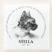 Zur Erinnerung an ein geliebtes Pet-Memorial Glasuntersetzer (Vorderseite)