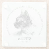 Zur Erinnerung an ein geliebtes Pet-Memorial Glasuntersetzer (Rückseite)