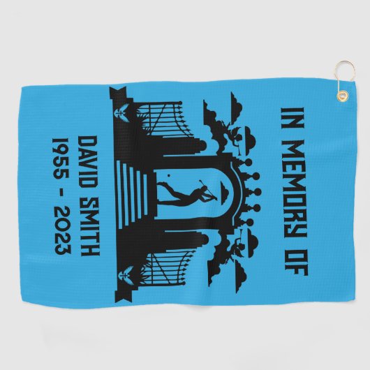 Zur Erinnerung an eine Beerdigung der Golfer Golfhandtuch (Horizontal)