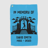 Zur Erinnerung an eine Beerdigung der Golfer Golfhandtuch (Vorderseite)