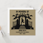 Zur Erinnerung an eine Beerdigung der Golfer Karte (Vorderseite/Rückseite Beispiel)