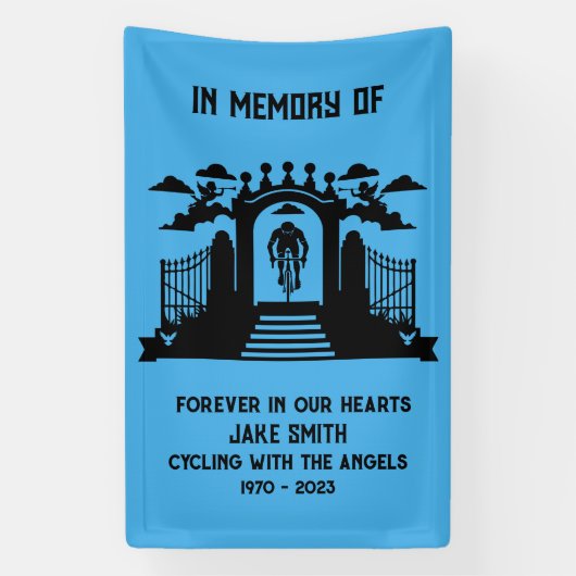 Zur Erinnerung an eine Cyclistbeerdigung Banner (Vertikal)