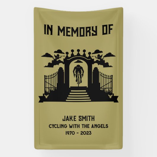 Zur Erinnerung an eine Cyclistbeerdigung Banner (Vertikal)