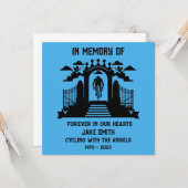 Zur Erinnerung an eine Cyclistbeerdigung Karte (Vorderseite/Rückseite Beispiel)