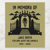 Zur Erinnerung an eine Cyclistbeerdigung Weinetikett (Einzelnes Label)