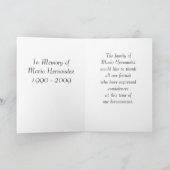 Zur Erinnerung Dankeskarte (Innenseite)