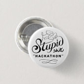 Zur Erinnerung dummer Hackathon Knopf Button (Vorne & Hinten)