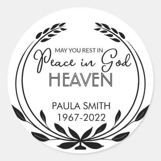 Zur Erinnerung. Möchtest du in Frieden Erholung in Runder Aufkleber (Vorderseite)