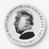 Zur Feier der Krönung von König Karl Dritten Pappteller (Vorderseite)