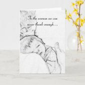 Zur Geburtsmutter unseres Kindes... Karte (Gelbe Blume)