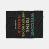 Zur Geschichte Retro Frau Vp Harris Eröffnung 2021 Fleecedecke (Vorderseite (Horizontal))