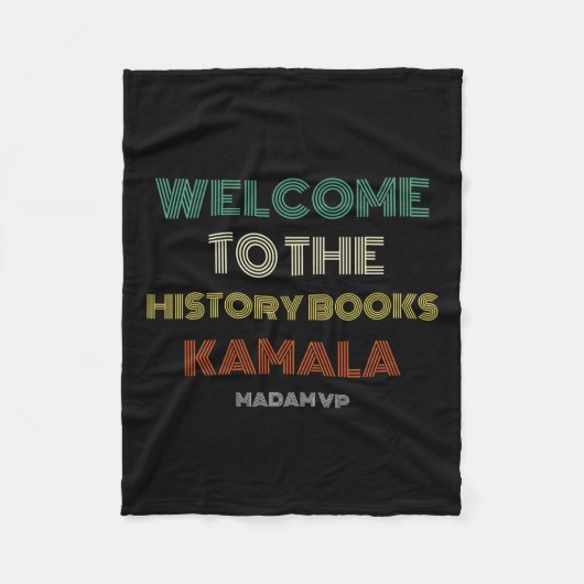 Zur Geschichte Retro Frau Vp Harris Eröffnung 2021 Fleecedecke (Vorderseite)