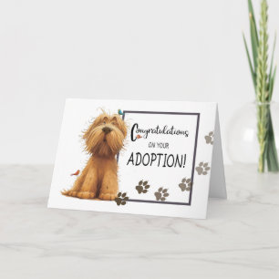 Zur Golden Color Shaggy Hund Gratulation Adoption Karte