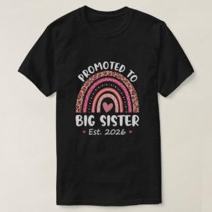 Zur großen Schwester befördert 2026 Süße Schwanger T-Shirt