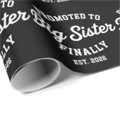 Zur großen Schwester befördert Endlich 2026 Schwan Geschenkpapier (Rolleneckpunkt)