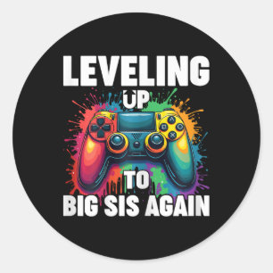 Zur großen Schwester befördert Gamer-Leveling bis Runder Aufkleber