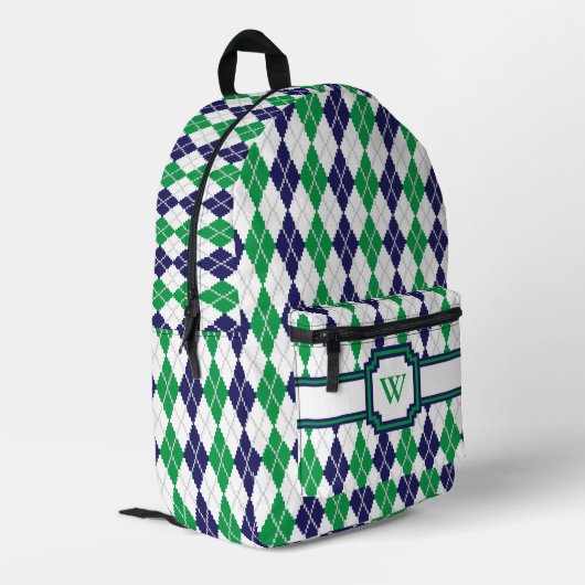 Zur grünen Raute Bedruckter Rucksack (Rückseitige Ecke links)