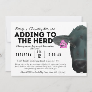 Zur Herde hinzufügen! Kuh-Ranch-Farm-Baby-Party