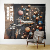 Zur Hintergrundgeschichte der Mond-Selfie-Station Wandteppich (Beispiel (Horizontal))