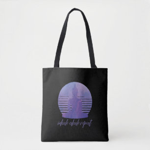 Zur Inhalation der Exhale Lila wiederholen Tasche