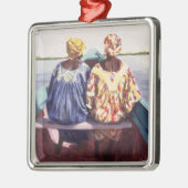 Zur Insel 1998 Silbernes Ornament (Links)