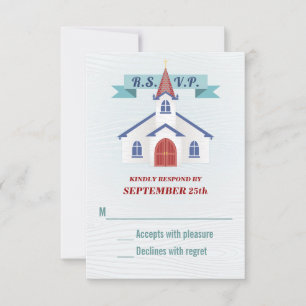 Zur Kapelle Hochzeit RSVP Karte
