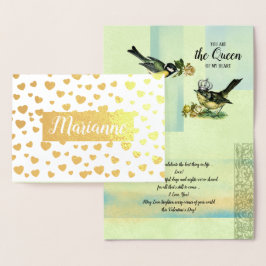 Zur Königin meines Herzens. Valentinstag Folienkarte