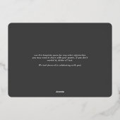 zur Liebe Lachen Zitat Foto Engagement Party Folieneinladung (Rückseite)