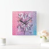 Zur Liebe-Quadrat-Uhr Quadratische Wanduhr (Zuhause)