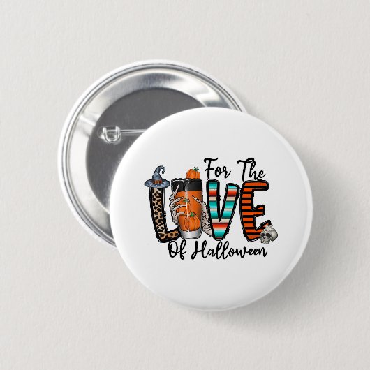 zur Liebe von Halloween Button (Vorne & Hinten)