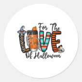 zur Liebe von Halloween Runder Aufkleber (Vorderseite)
