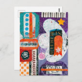 Zur Lila Postkarte (Vorne/Hinten)