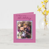 Zur Mama auf ihr, Geburtstag Karte (Gelbe Blume)