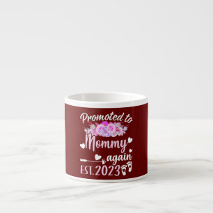Zur Mama Befördert Est 2023 Blumen Geschenk Espressotasse