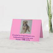 Zur Mama Dankeskarte (Rückseite)