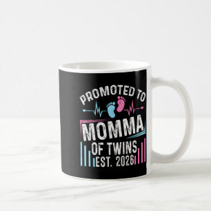 Zur Mama von Zwillingen Befördert Est 2026 Baby Sh Kaffeetasse