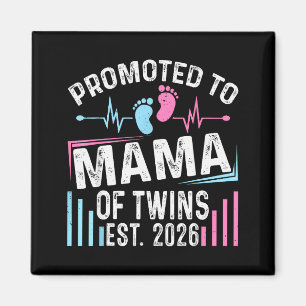 Zur Mama von Zwillingen Befördert Est 2026 Baby Sh Magnet