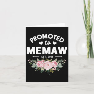 Zur Memaw Est 2025 befördert Blumen Muttertag Karte