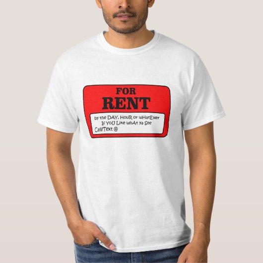 Zur Miete T-Shirt (Vorderseite)
