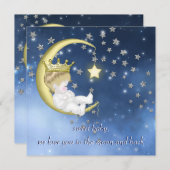 Zur Mond-Babydusche Einladung (Vorne/Hinten)