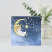 Zur Mond-Babydusche Einladung (Stehend Vorderseite)