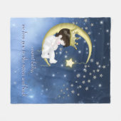 Zur Mond-Babydusche Fleecedecke (Vorderseite (Horizontal))