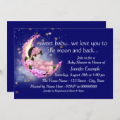 Zur Mond- und Rückendusche Einladung (Vorne/Hinten)