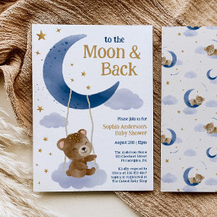 Zur Mond-und-zurück-Baby-Shower-Einladung  Einladung