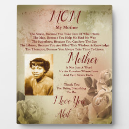 Zur Mutter Plaque Fotoplatte